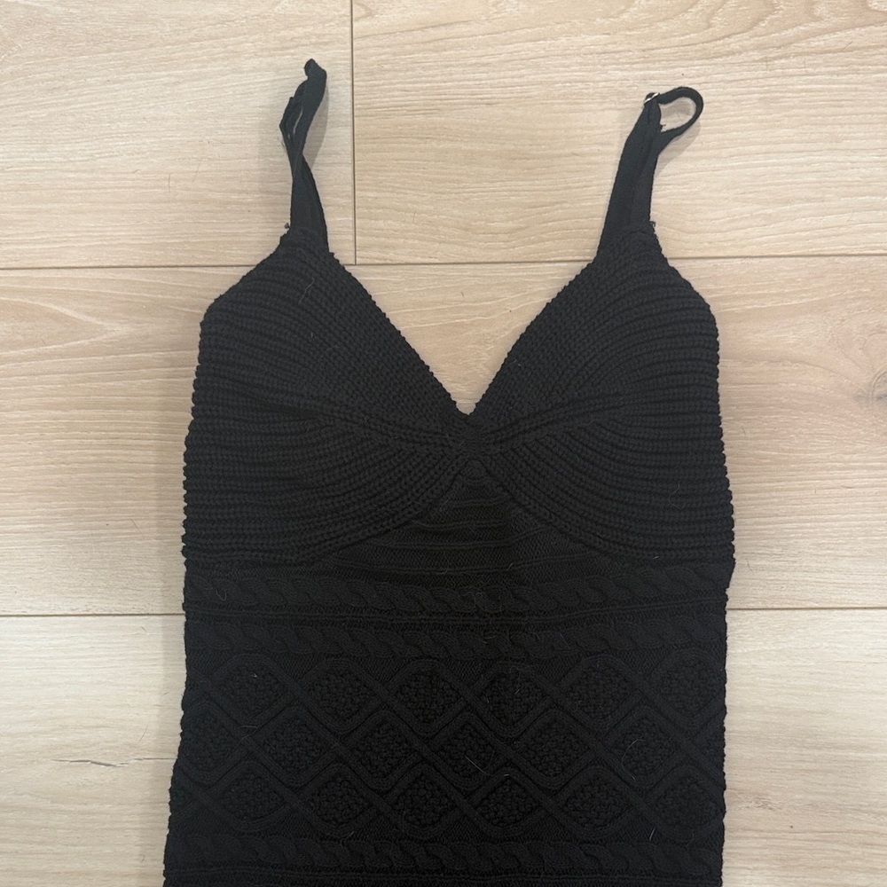 Forever 21 Black crocheted Midi Dress